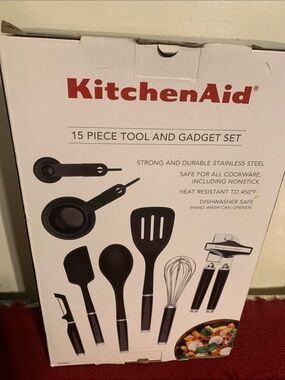 KitchenAid Black 15-Piece Kitchen Tool and Gadget Set